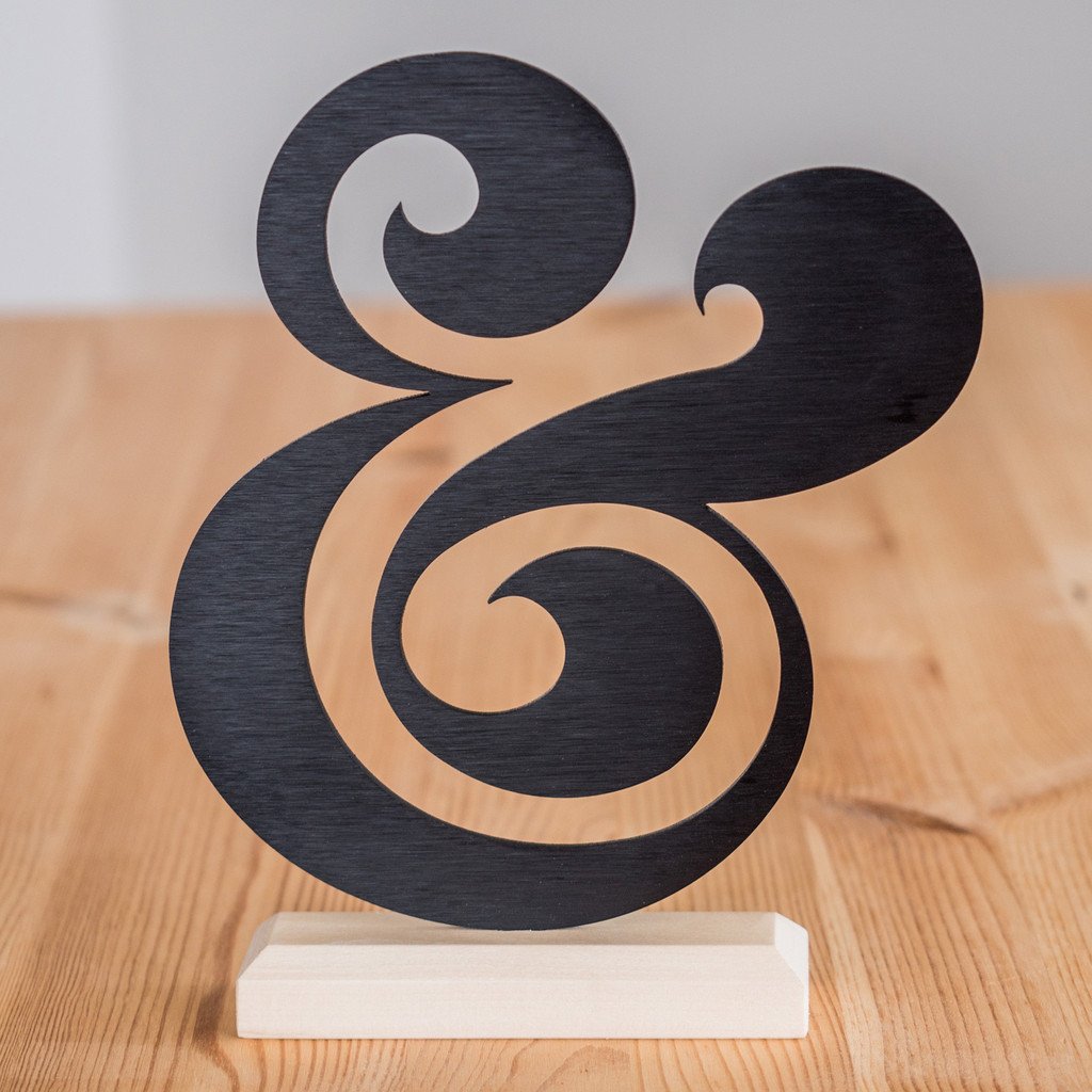 Premium Black Aluminum Ampersand